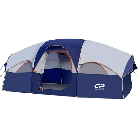 CPRO 8P Tent - Spacious, Double-Layer, 5 Mesh Windows & Partition