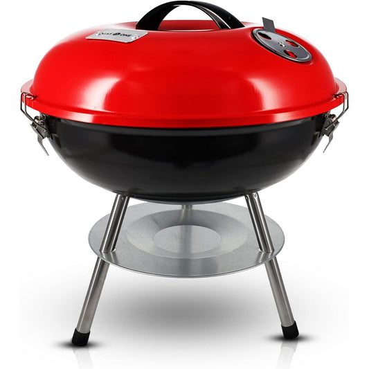 Gas One 14" Portable Grill – Locking Lid & Dual Vent for Camping, Backyard & Boating